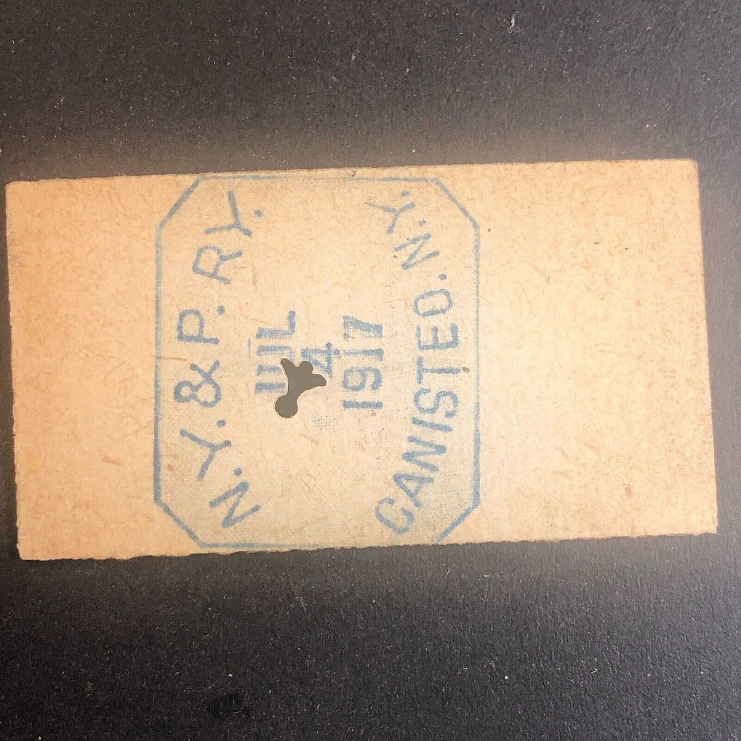 New York & Pennsylvania Railroad July 4 1917 Rexville, NY Ticket #30201