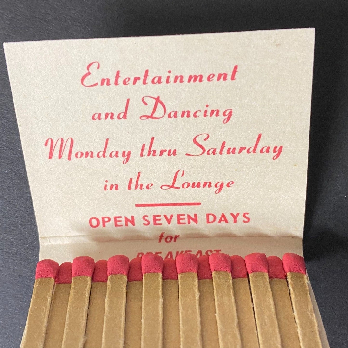 Dearborn Square Restaurant Kankakee, IL Full Matchbook c1974 Scarce