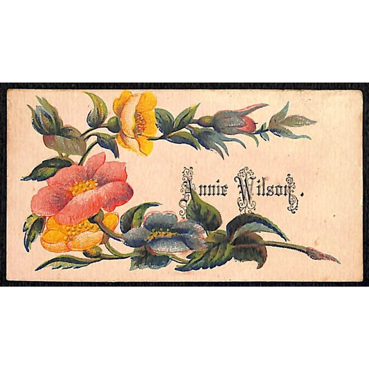 "Annie Wilson" Victorian Calling Greeting Card - Floral