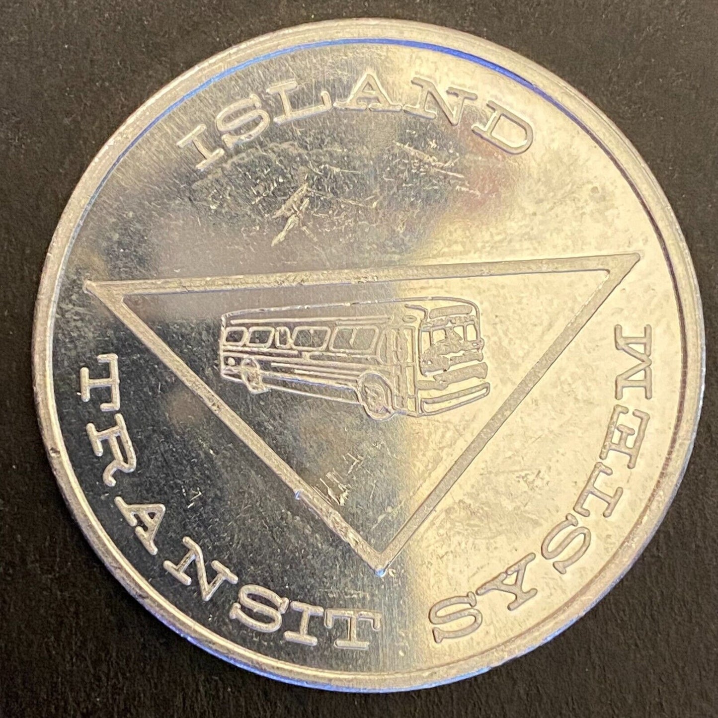 Island Transit System (Jones Beach) c1968-70's Alum Bus Transit Token 38mm