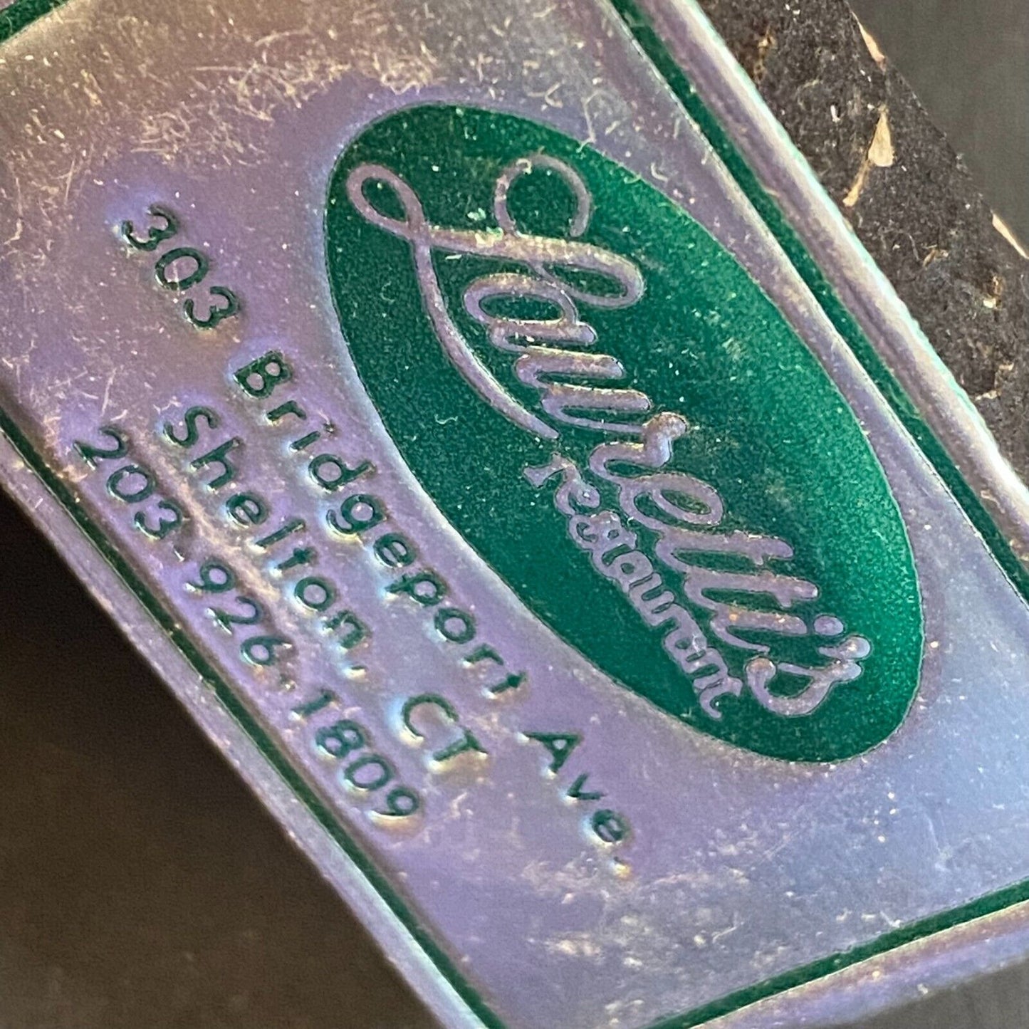 Lauretti's Restaurant Shelton, CT Vintage Foil Matchbox - VGC Scarce