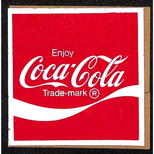 Enjoy Coca Cola Original Vintage Sticker c1975-85 (#4) 2 7/8" x 2 7/8"