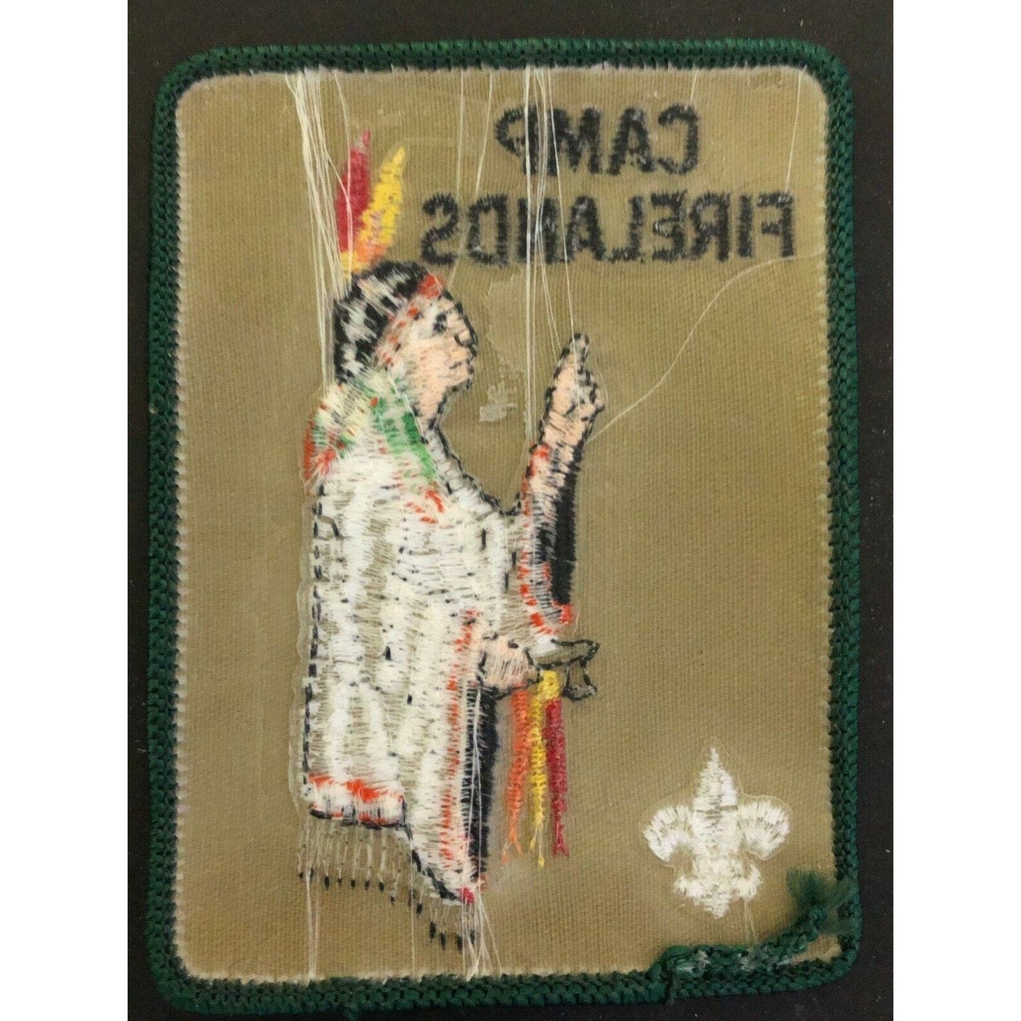 c1970's NOS Machine Stitched Embroidered Patch - BSA Boy Scout Camp Firelands