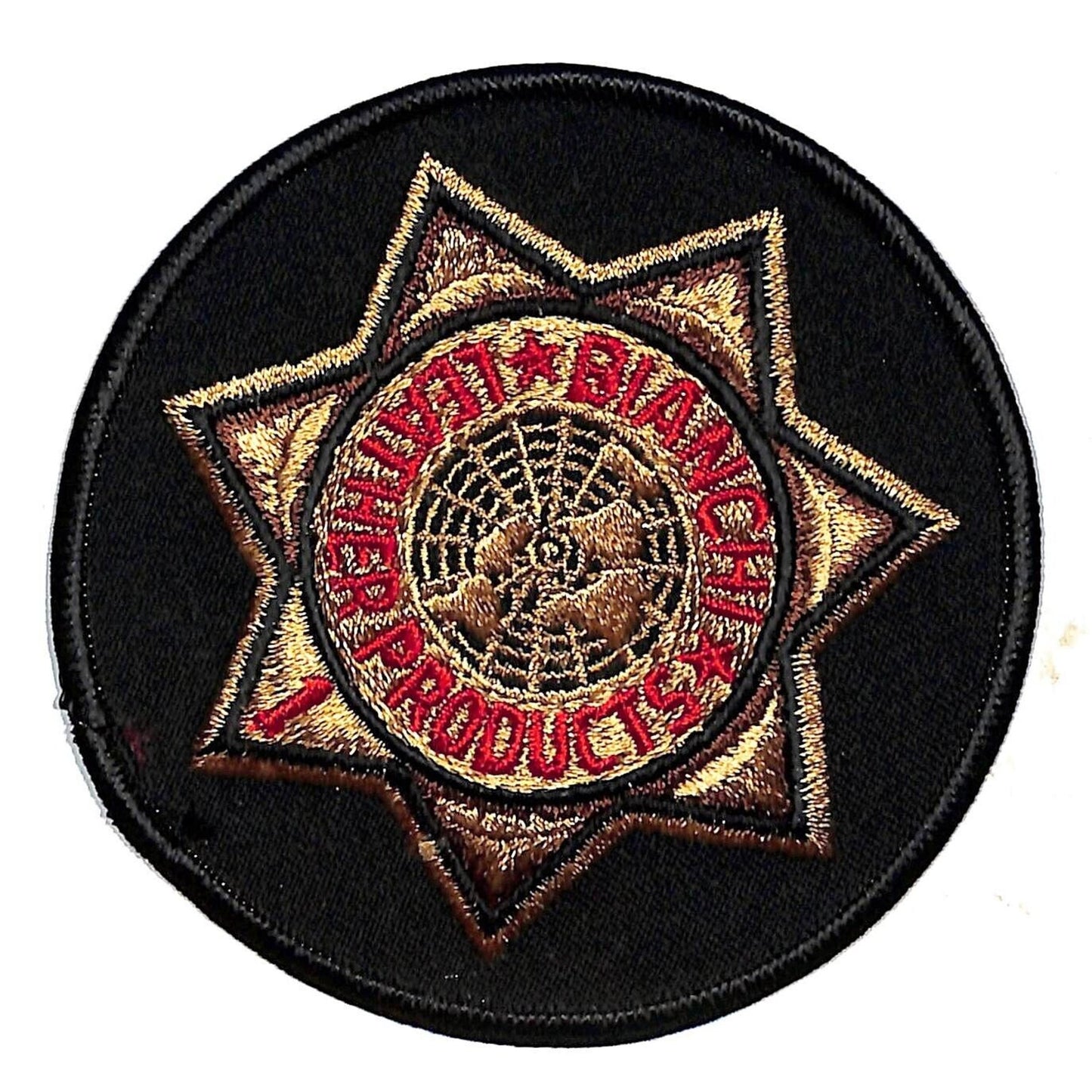 Bianchi Leather Products Vintage Embroidered Patch 4" c1970's-80's NOS VGC