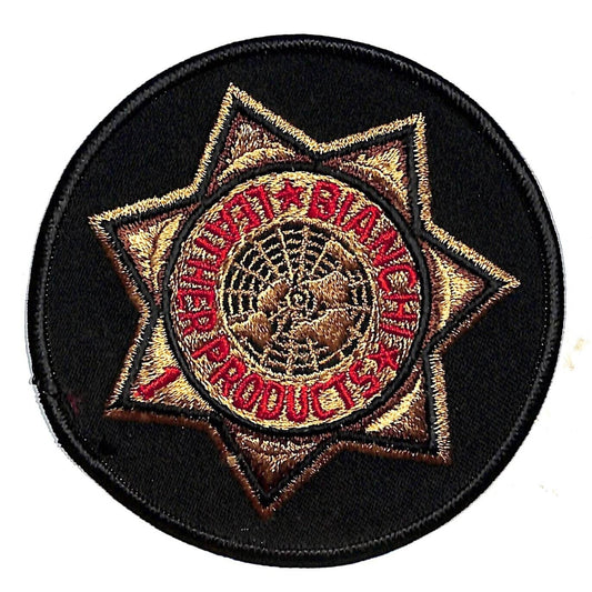 Bianchi Leather Products Vintage Embroidered Patch 4" c1970's-80's NOS VGC