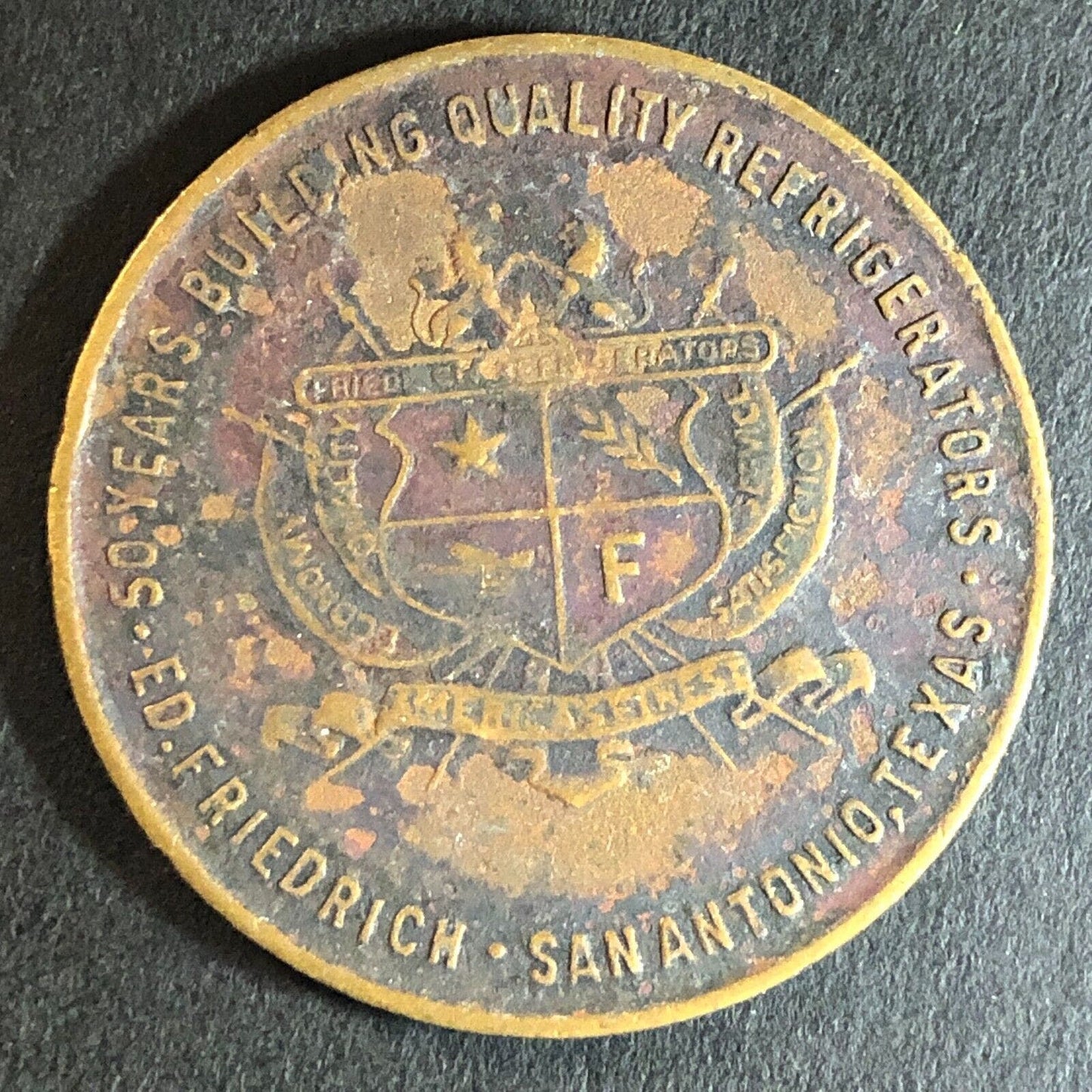 Ed Friedrich 50th Anniversary 1883-1933 Good Luck Medallion 33mm 12g