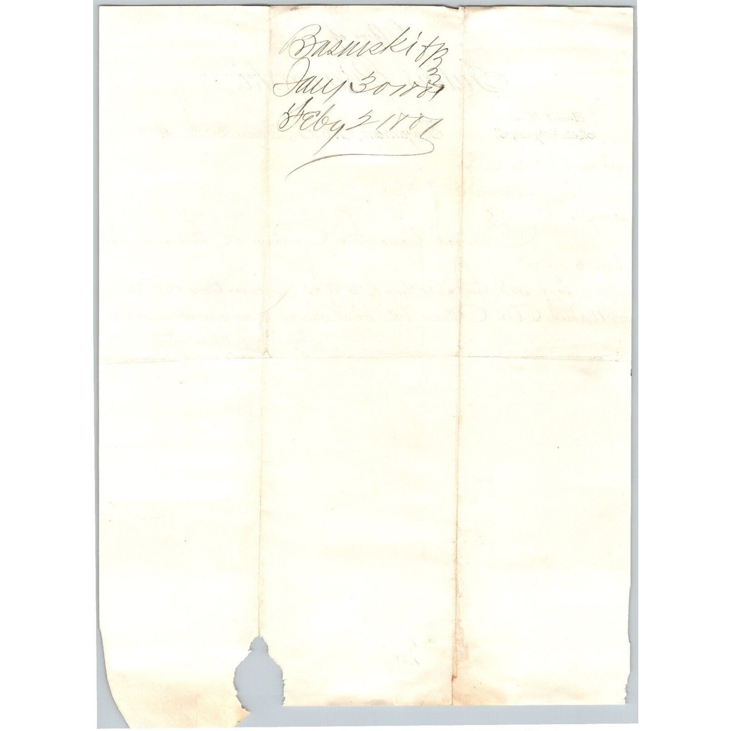 Julius Basinski (Stationers) Bozeman MT 1881 ALS Letterhead Henry Elling*