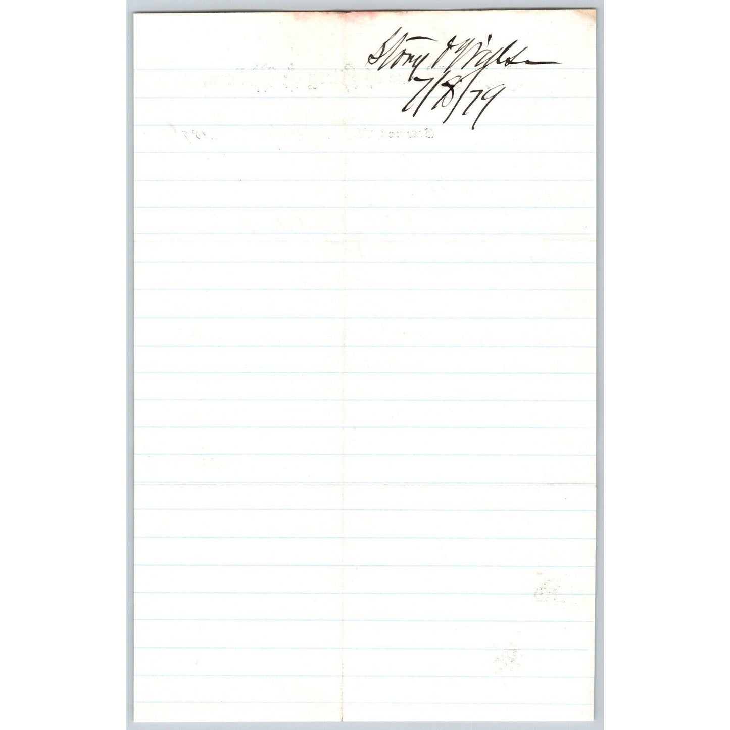 Banking House of Story & Nelson Bozeman, MT 7/5 1879 Letterhead Henry Elling*