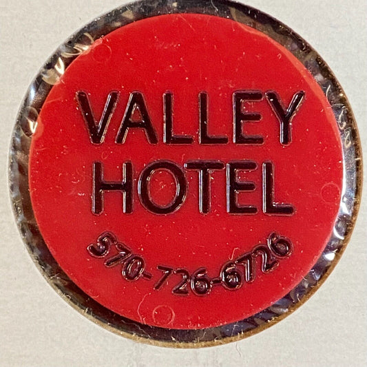 Mill Hall, PA Valley Hotel Plastic Token Good For One Bottle Beer