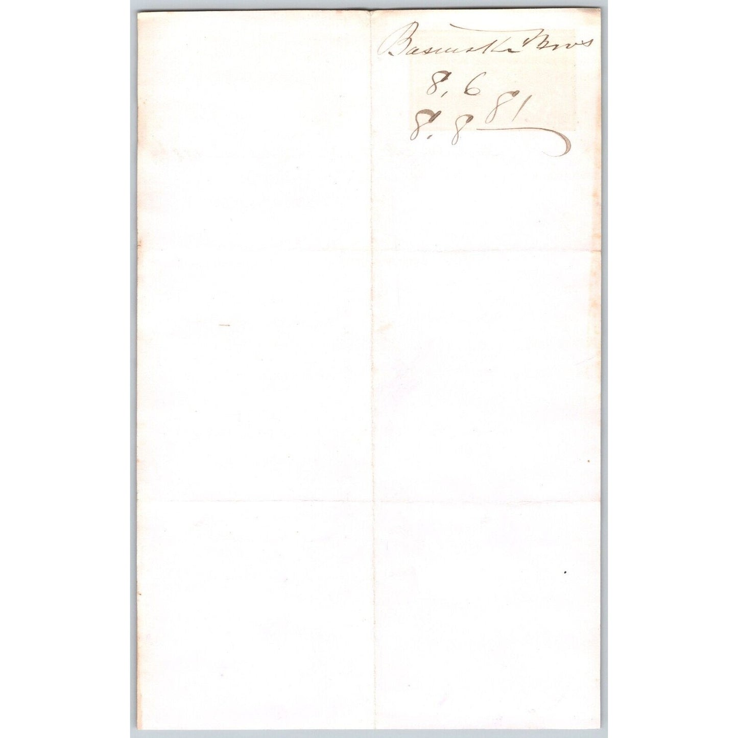 J. Basinski & Bros. Bozeman, MT (Dry Goods) 8/6 1881 Letterhead Henry Elling*