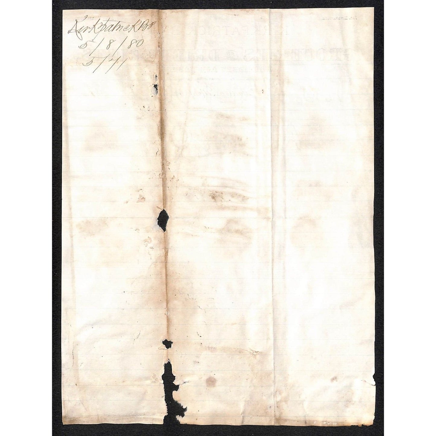 Edgerton, MT Kirkpatrick Bros. Groceries 1880 ALS Letterhead Elling* w/ Damage