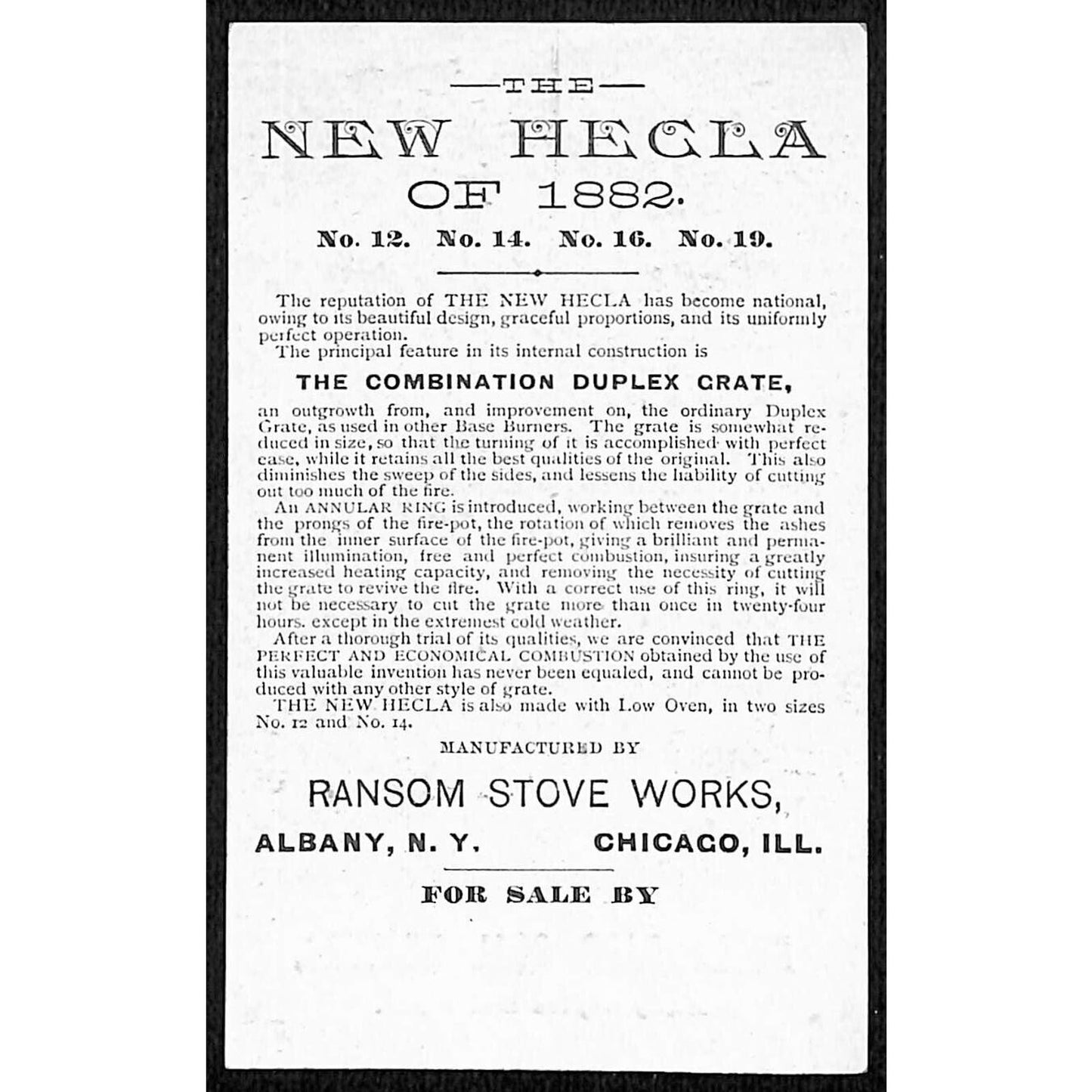 Hecla Hard Coal Heaters Victorian Trade Card Man's Pants Stuck on Wood Fence VGC
