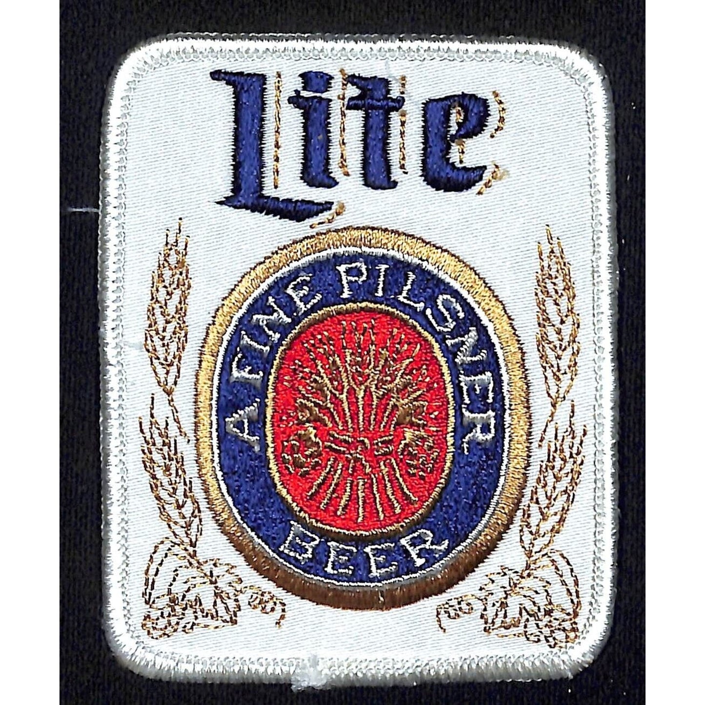 Miller Light Beer Patch Vintage Embroidered 3" x 4" VGC c1980's (#1)