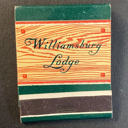 Williamsburg Lodge Virginia c1960's-73 Full Matchbook VGC