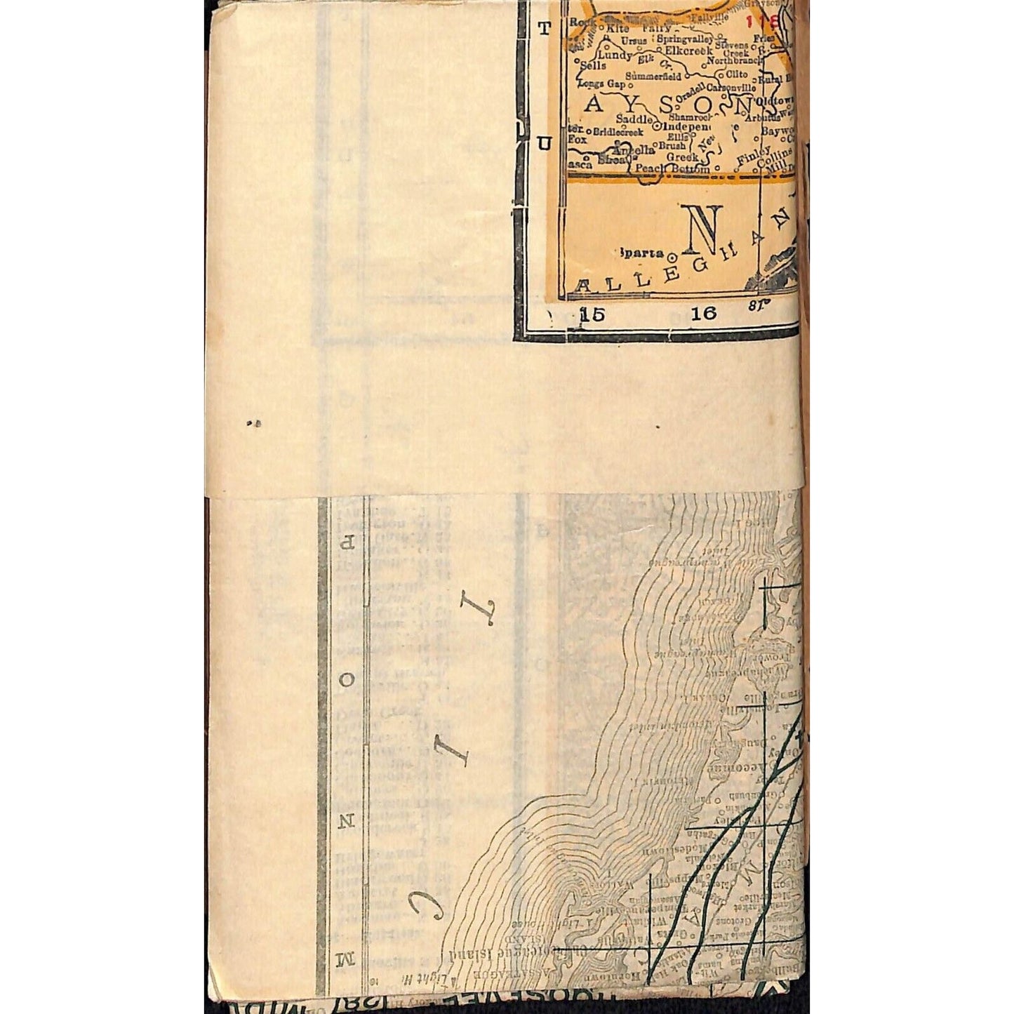 Rand McNally Tourists' Guide Virginia Indexed Pocket Map 21" x 28" c1920's