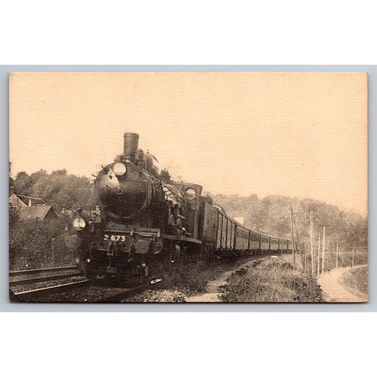 French Railroad RPPC* Postcard Machine Atlantic 2673 c1900 H.M.P.