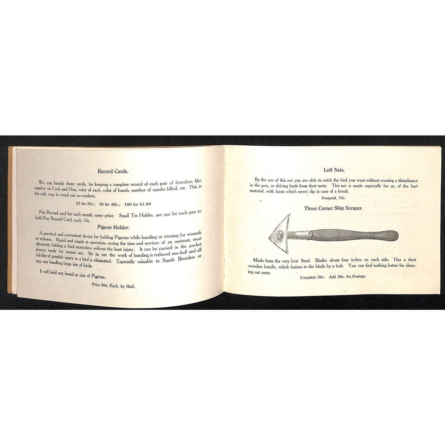 Hillhurst Farm, Orchard Park, NY "Pigeon Supplies" 16pp Catalogue VGC c1910