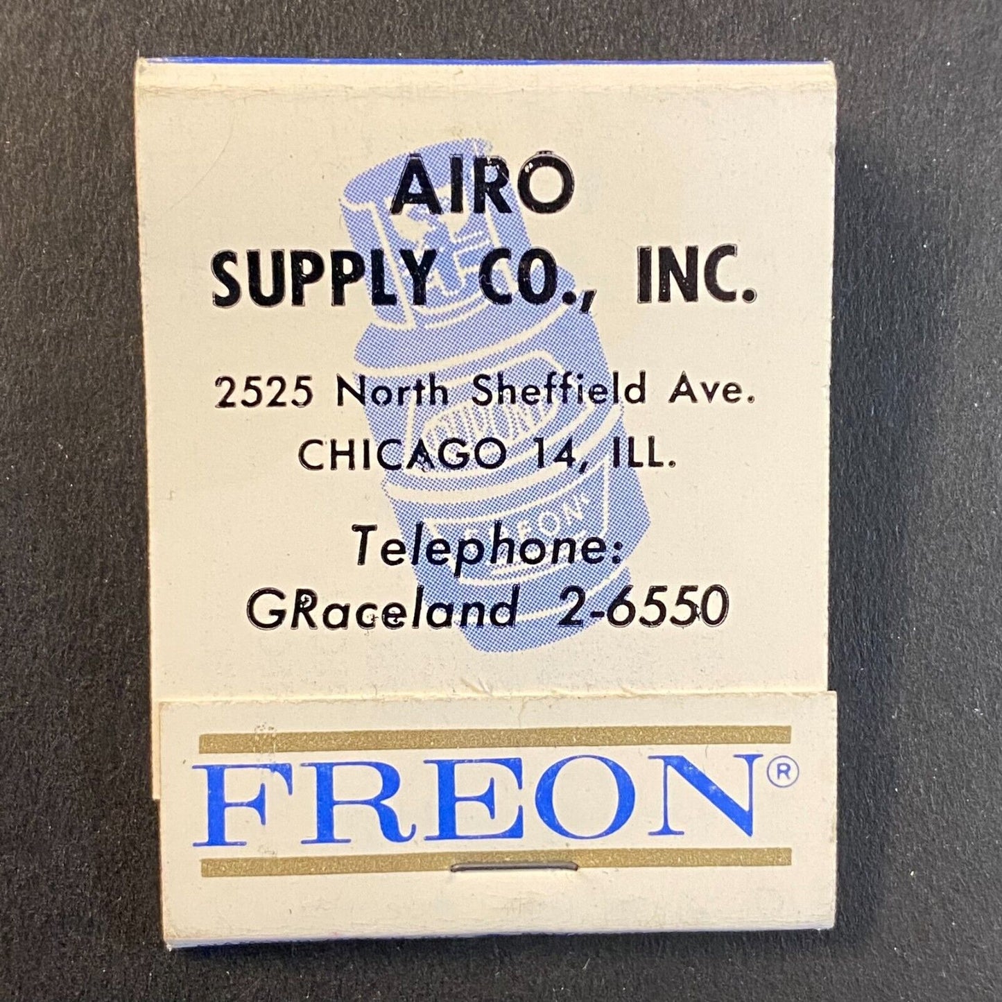 Dupont Freon / Airo Supply Co. Chicago c1973-1980's Full Matchbook VGC