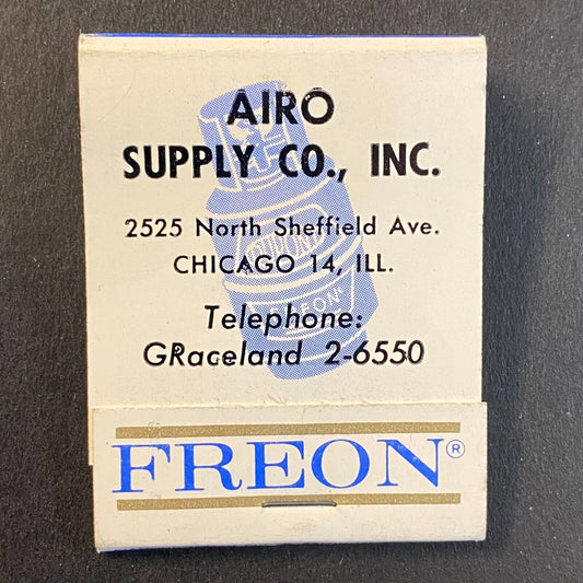 Dupont Freon / Airo Supply Co. Chicago c1973-1980's Full Matchbook VGC