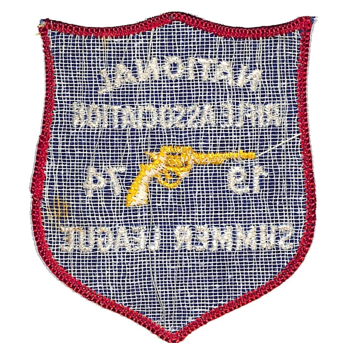 NRA Summer League 1974 Vintage Embroidered Patch 3 1/2" Pistol NOS VGC