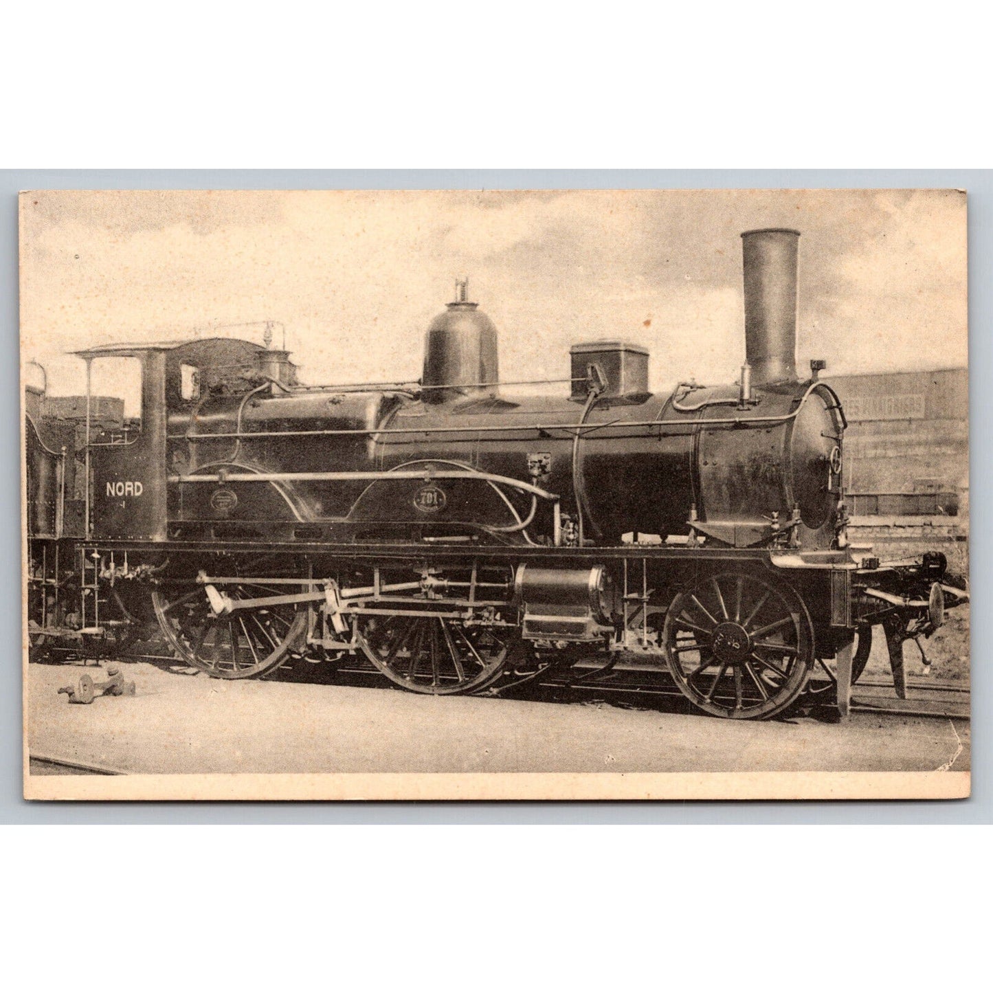 French Railroad RPPC* Postcard Machine 701 1886 H.M.P.