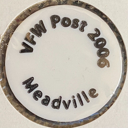 Meadville, PA VFW Post 2006 c1980's Plastic Token "Draft" Beer Mug Drink