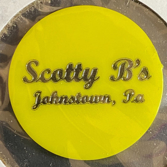 Johnstown, PA Scotty B's Plastic 1970's-80 ? "Good for One Mixed Drink" Token