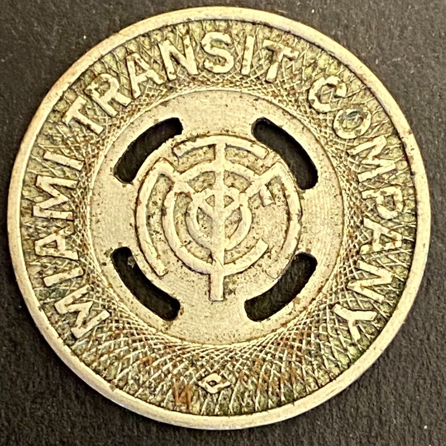 Miami Transit Company MTCO Transit Token 23mm