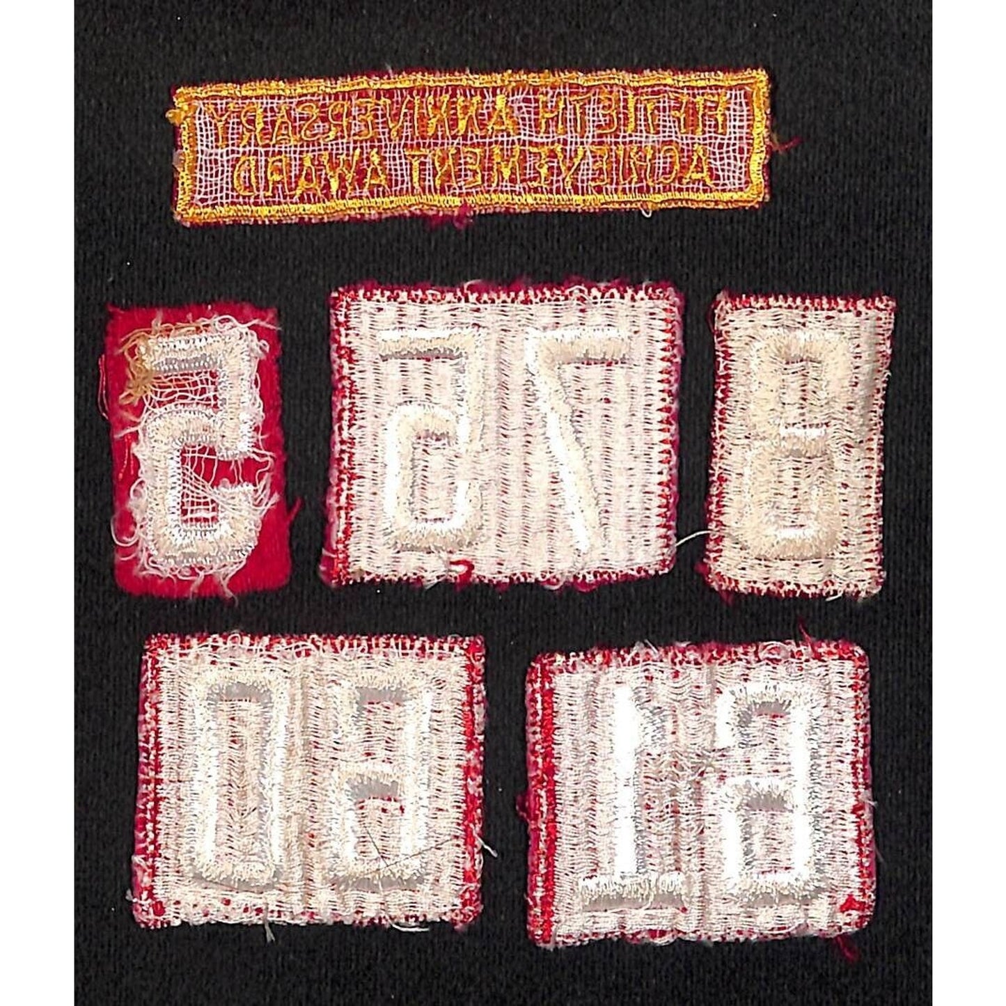 Boy Scouts BSA Group of Numbers & Fiftieth Anniversary Achievement Award Patch