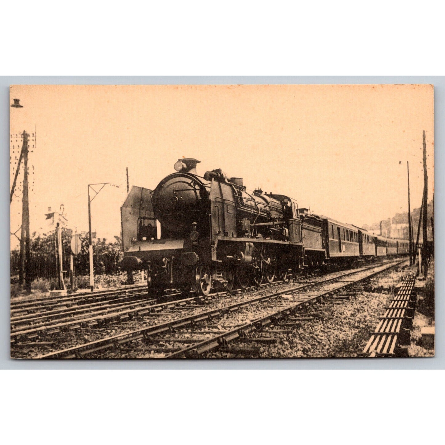 French Railroad RPPC* Postcard Pacific 4595 c1900 H.M.P.