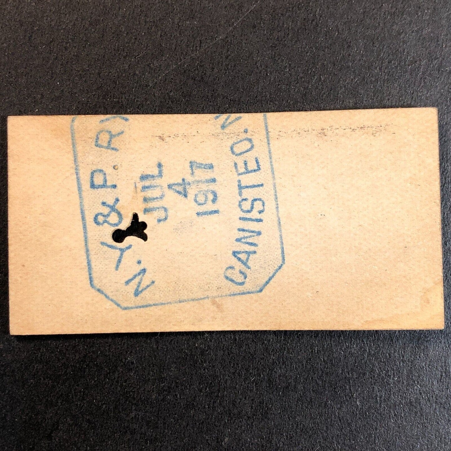 New York & Pennsylvania Railroad July 4 1917 Barney Mill Ticket #1346
