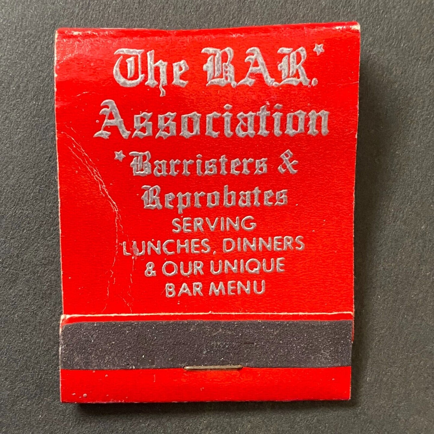 "The Bar Association" Restaurant Chicago Full Matchbook c1965-74 w/ Issues