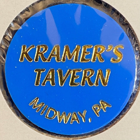 Midway, PA Kramer's Tavern c1980's-90's Plastic Token G/F One Draft Beer