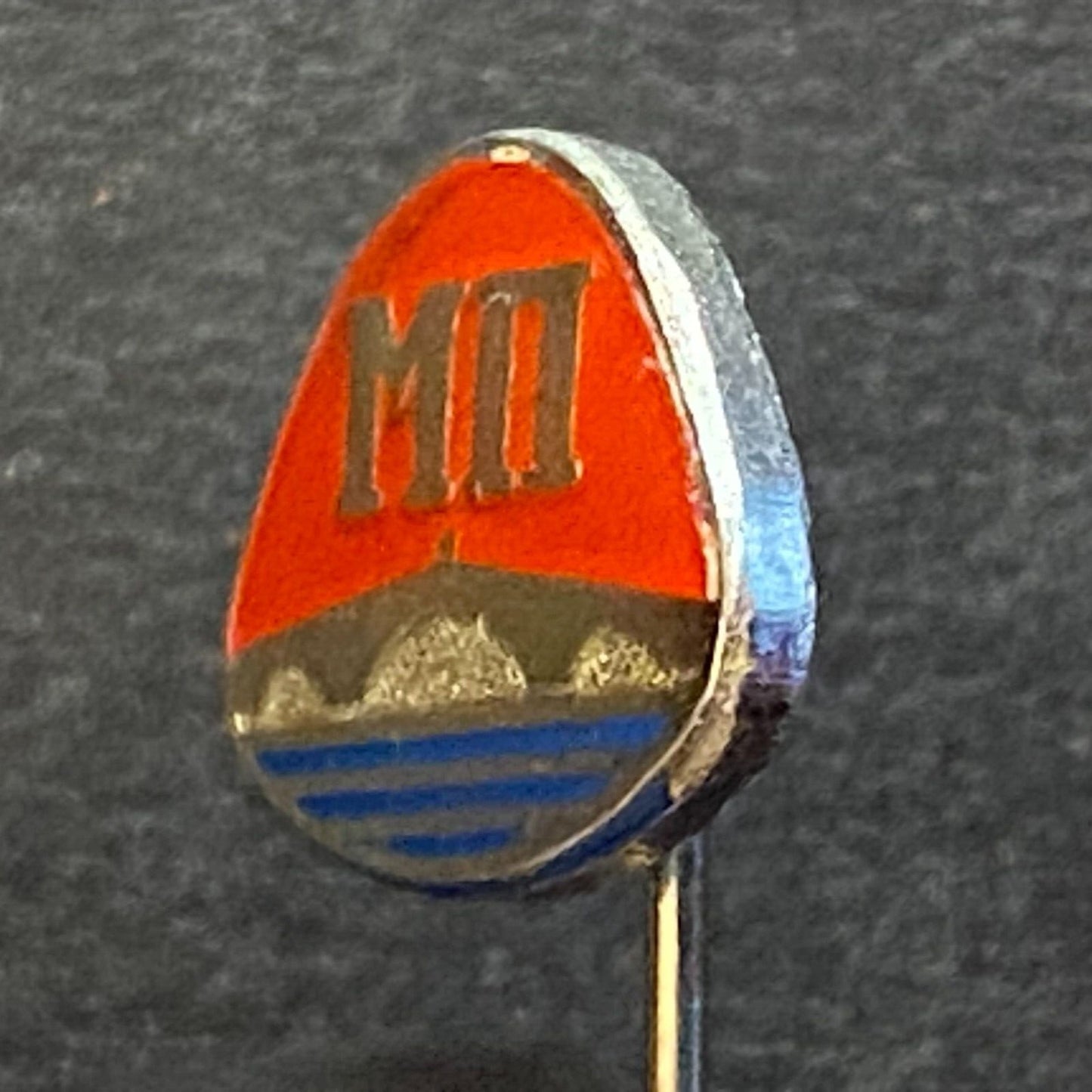 Serbian / Macedonia / Russian ? Vintage Enameled Lapel Stick Hat Pin