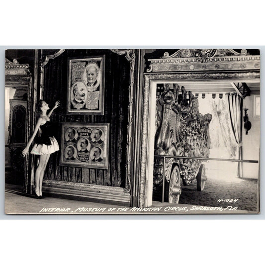 Interior Museum of the American Circus RPPC* Postcard VGC PM 1951