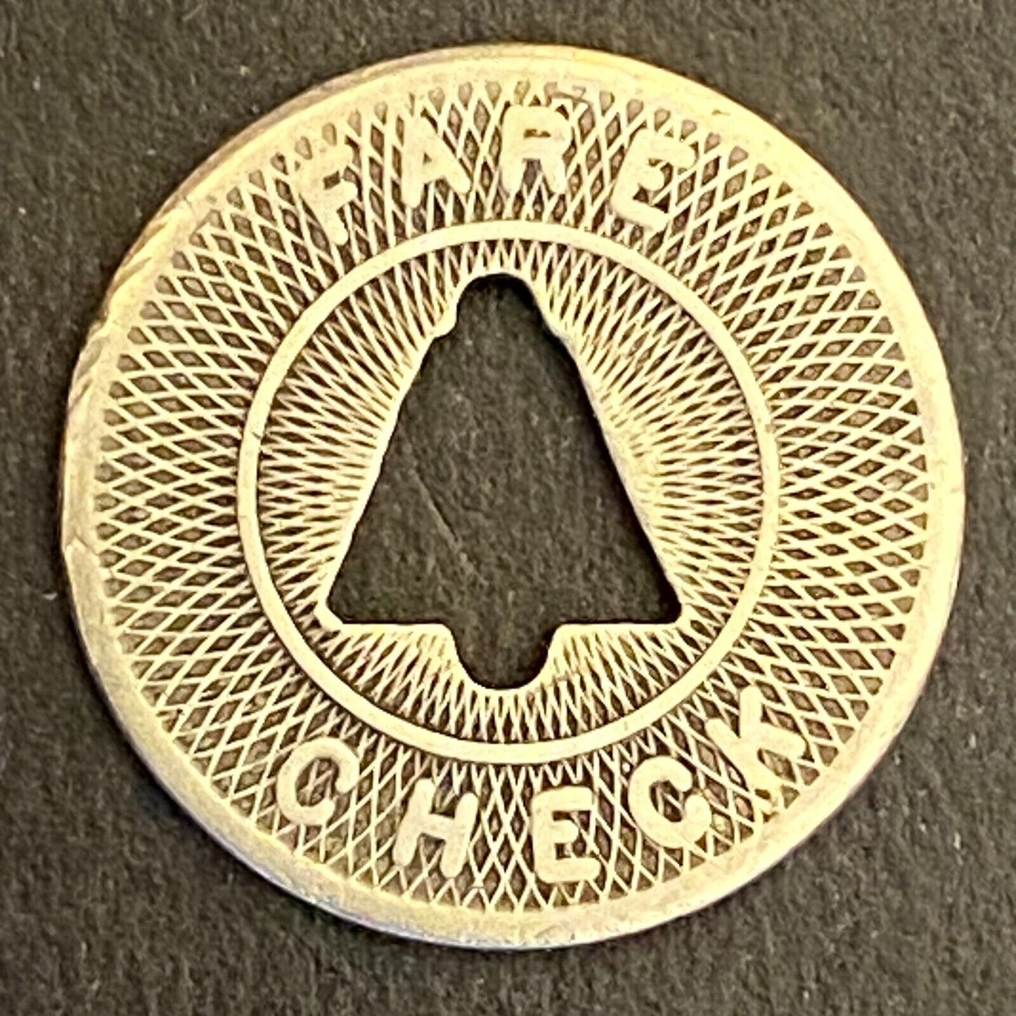 Lehigh Valley Transit Co (Allentown, PA) "Fare Check" Transit Token 16mm (#4)