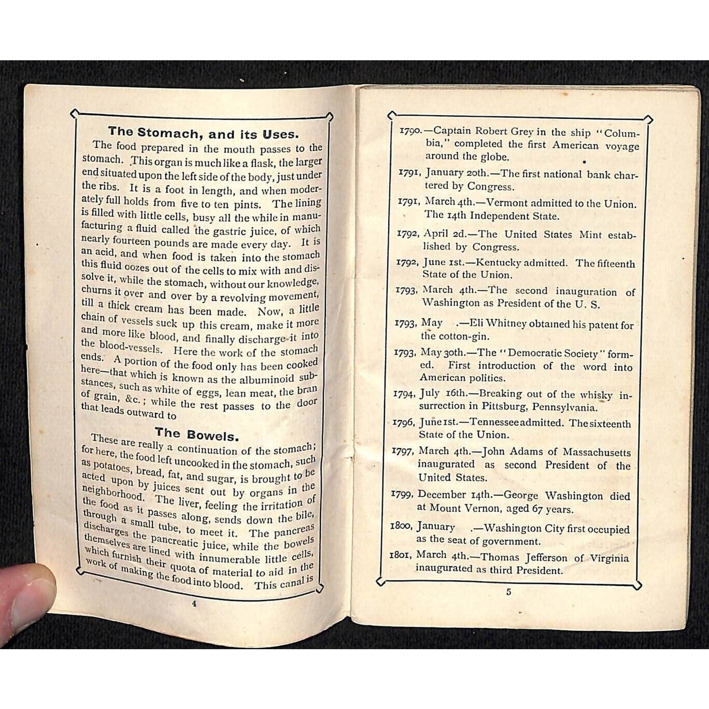 1876 Tarrant & Co. "A Hundred Years of American History" Timeline Booklet 25pp