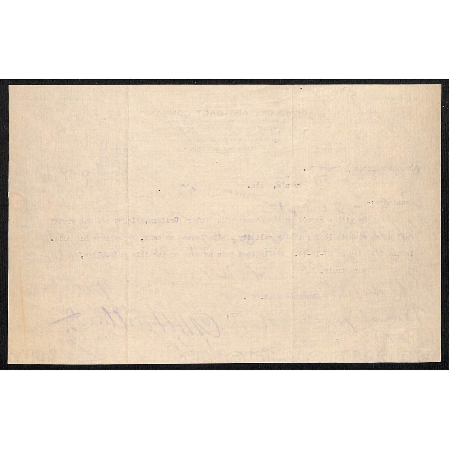 Okmulgee Abstract Co. Oklahoma 1908 TLS Letterhead