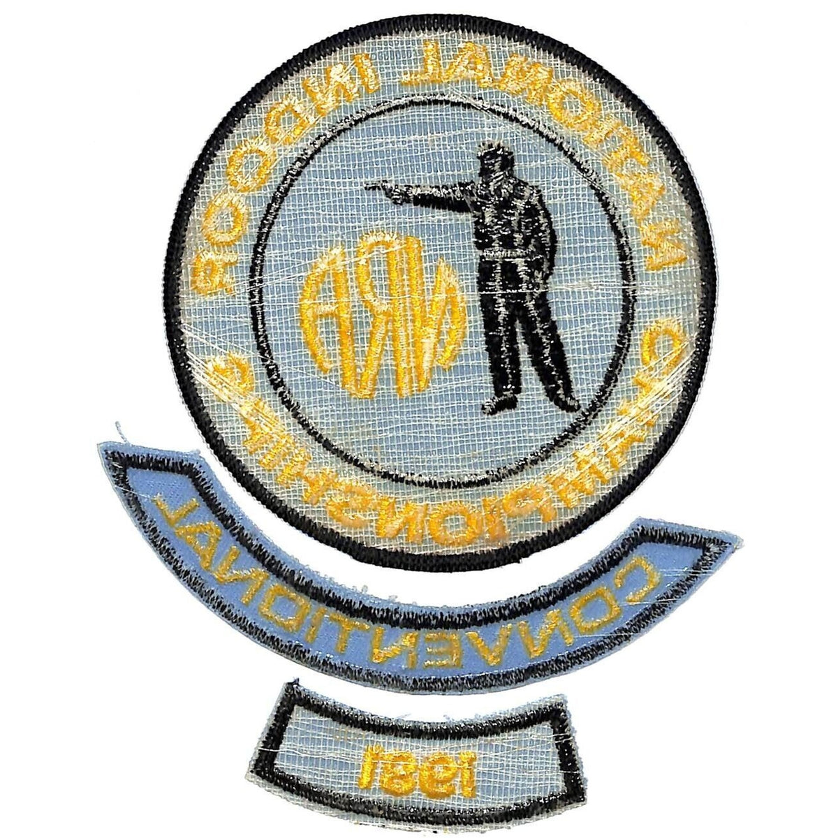 NRA 1981 National Indoor Championship Embr. Patch Set 4" VGC