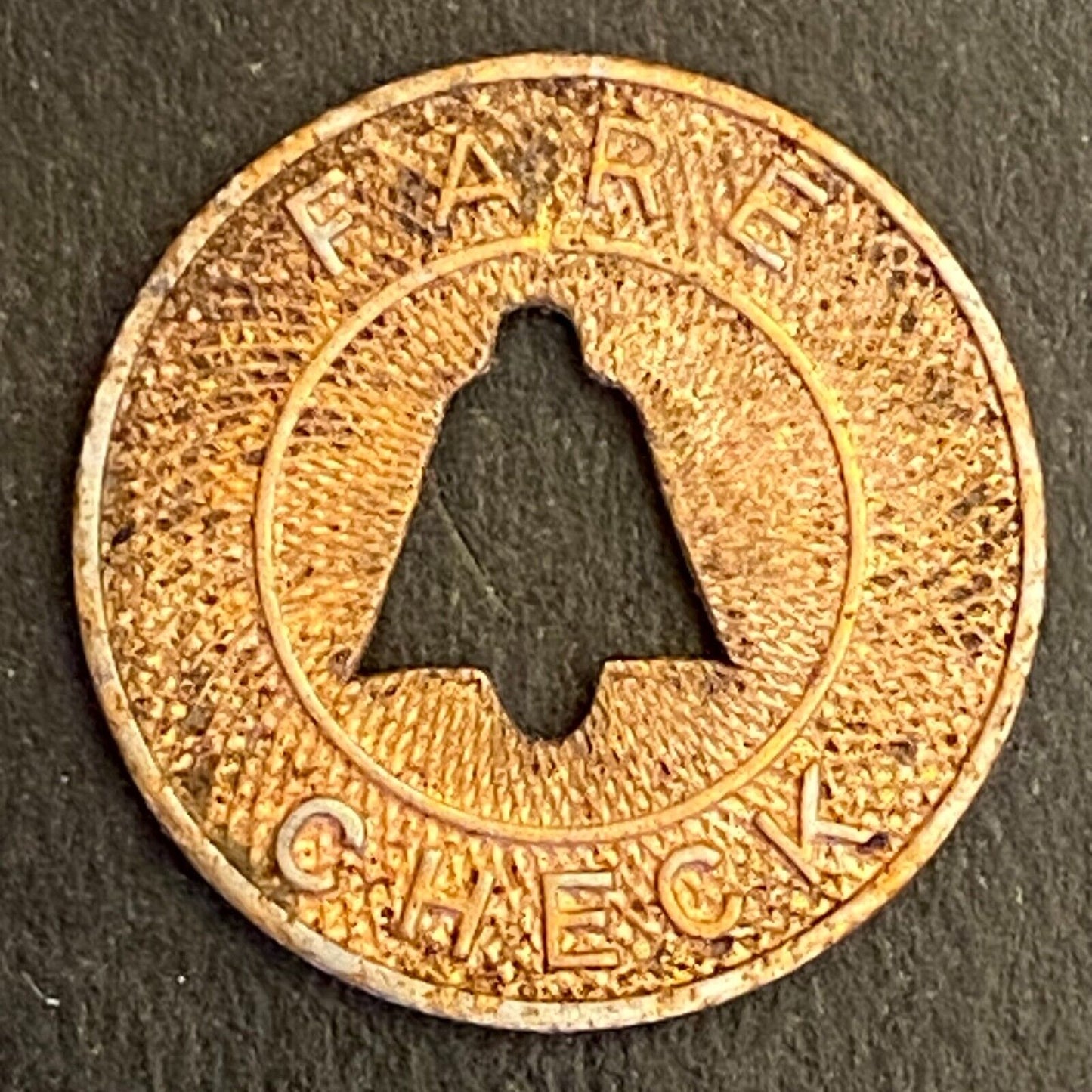 Lehigh Valley Transit Co (Allentown, PA) "Fare Check" Transit Token 16mm (#15)