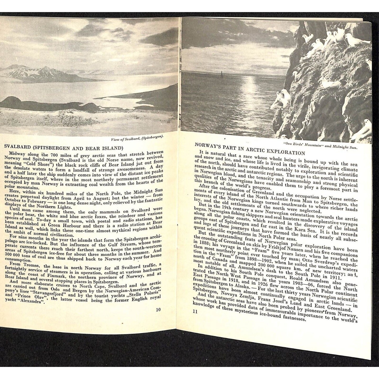 1935 Norway Travel Brochure 24pp w/ 9" x 12" FO Map VGC