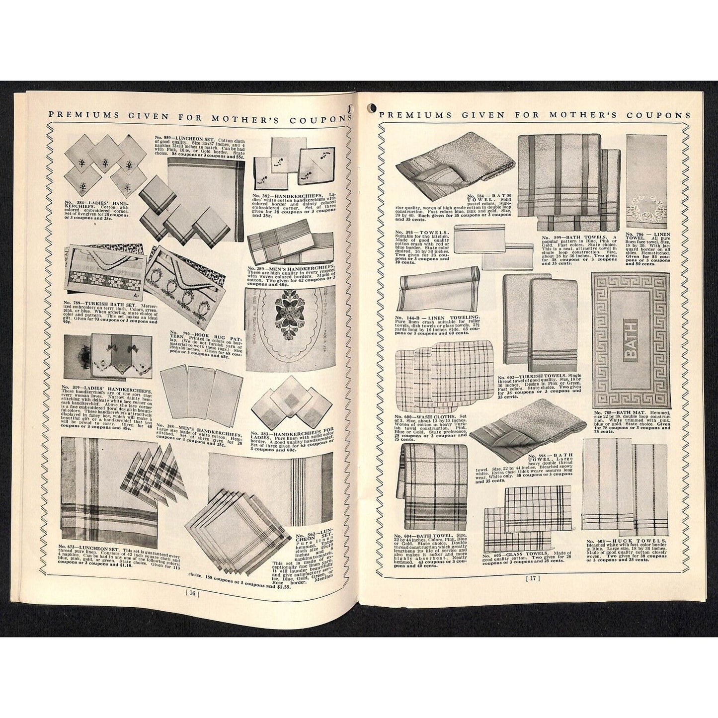 Mother's Coupons Premium Catalog Booklet No. 14 c1931 VGC