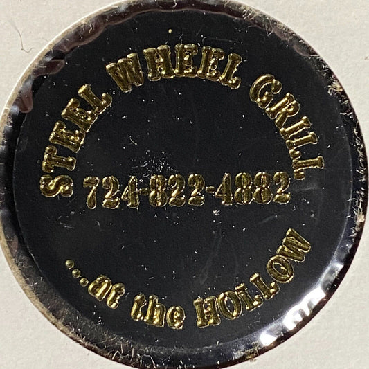 Butler, PA "Steel Wheel Grill at the Hollow" Plastic Token G/F One Mixed Drink
