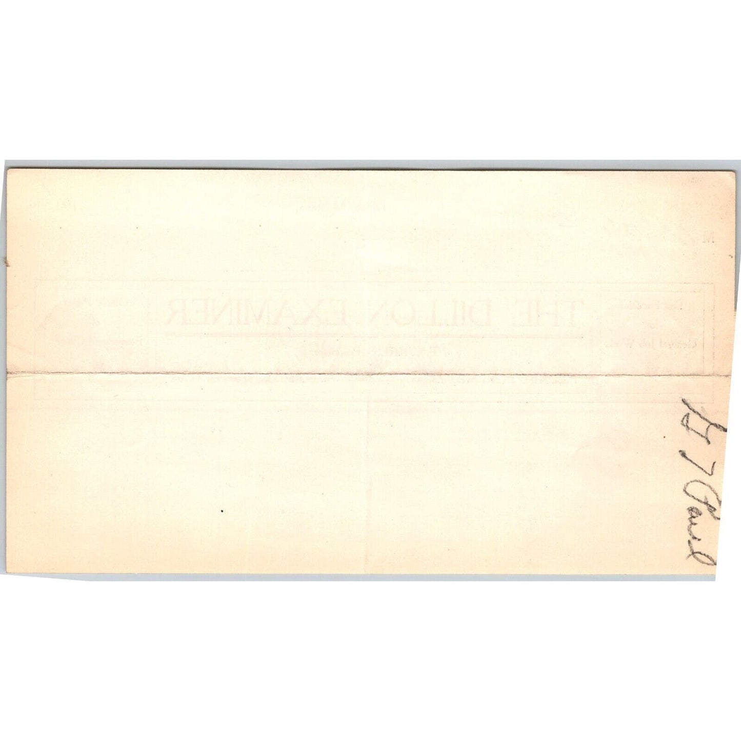 Dillon, MT The Dillon Examiner F.C. Kress Newspaper Jan. 1906 Billhead