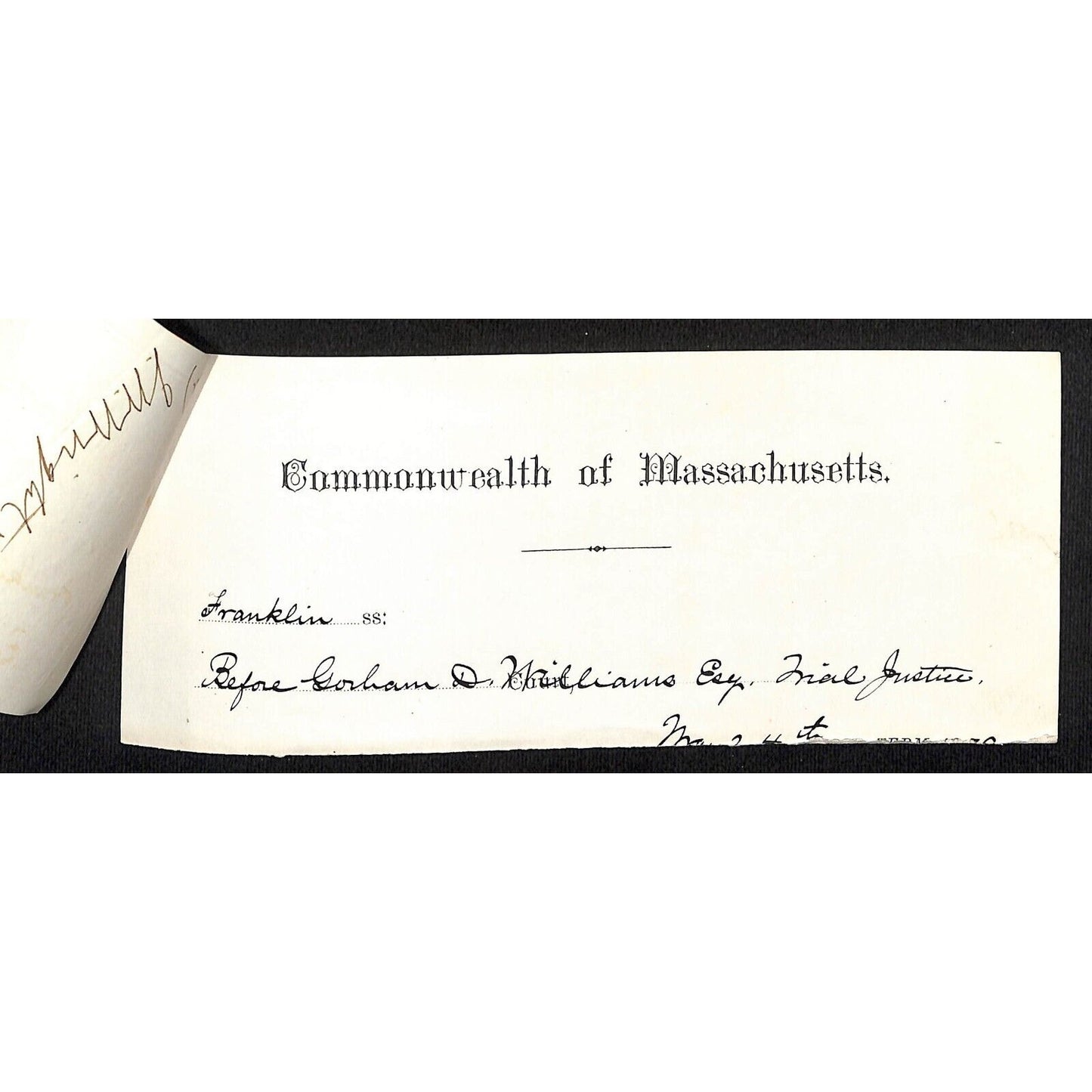 1879 Fitchburg Railroad Monthly Payment Request w/ MA State Stationary Header