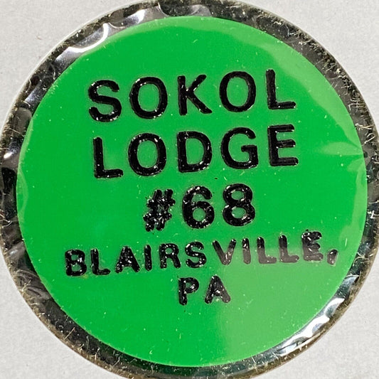 Blairsville, PA Sokol Lodge #68 Plastic Token Good For Draft Beer