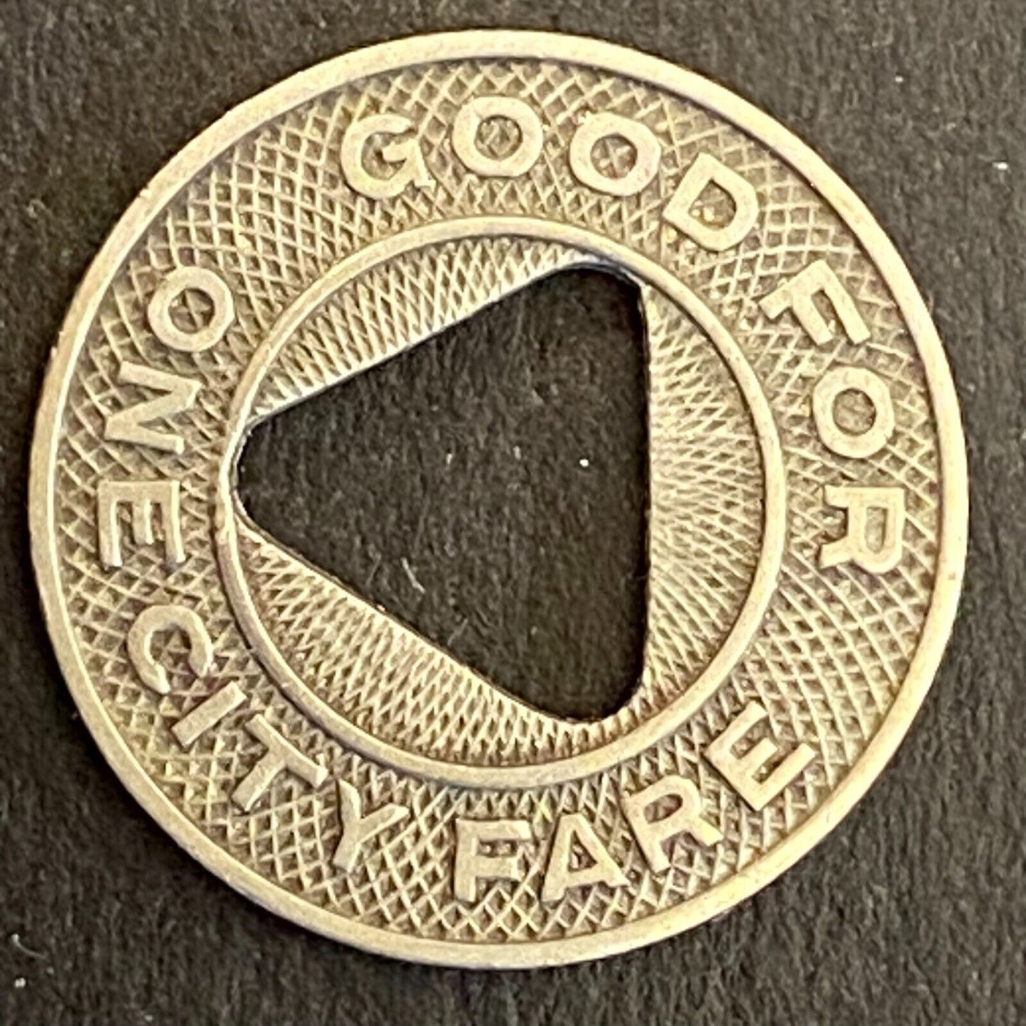 Denver Tramway Corp City Lines G/F One City Fare Transit Token 16mm (#6)