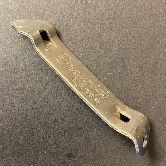 Breunig's Lager Beer Vintage Small Steel Can Bottle Opener 3 1/4" Scarce