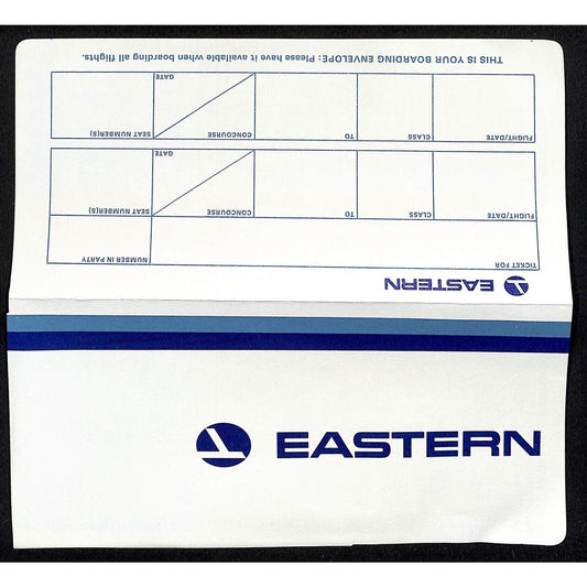 Eastern Airlines c1969 - 1970 Ticket Holder / Boarding Envelope VGC