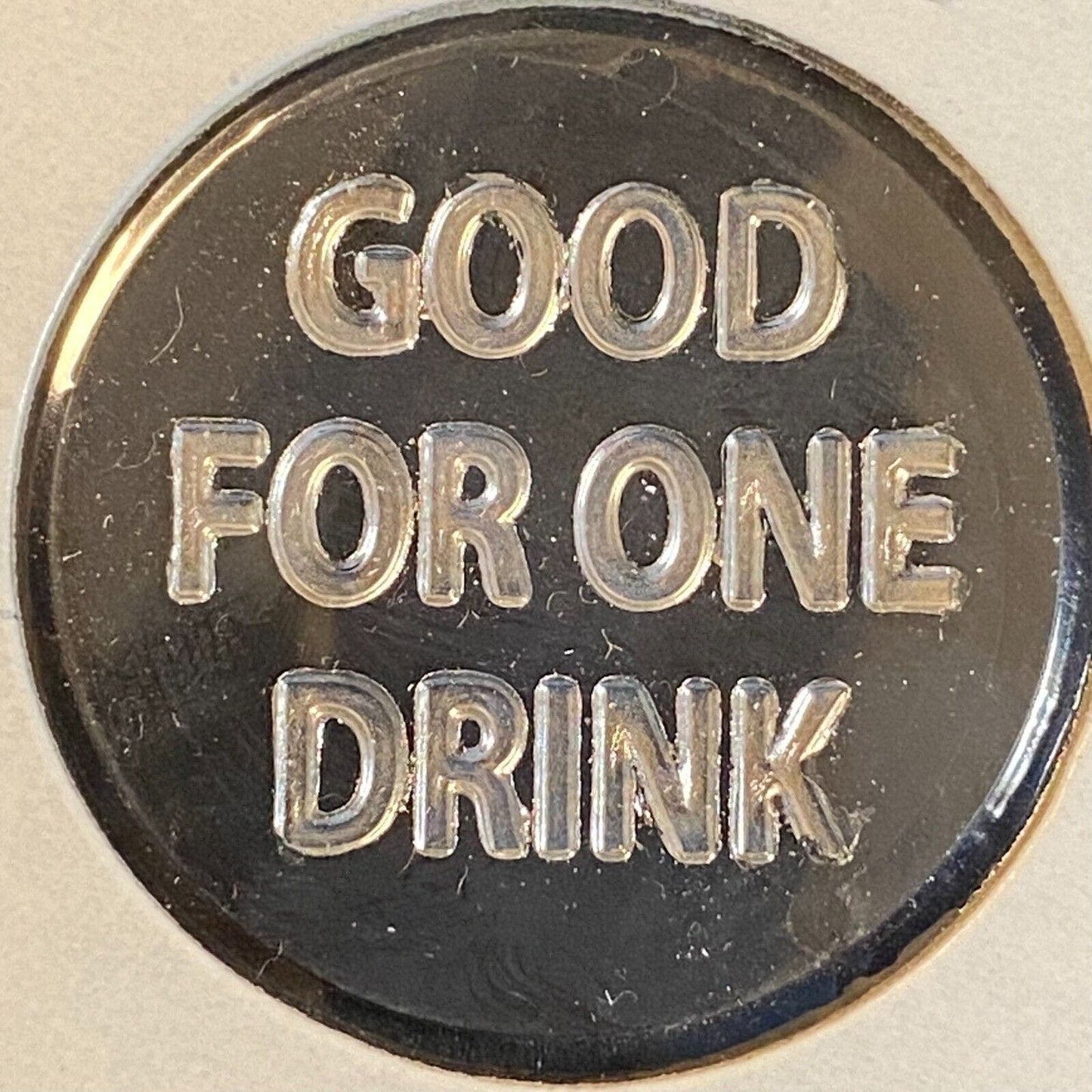 Hastings, PA V.F.W. Post 1586 c1970's-80's Plastic "G/F One Drink" Token